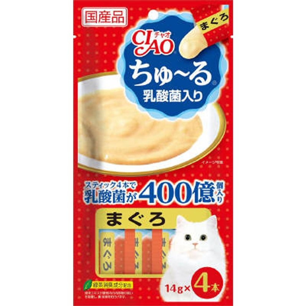 チャオ　ちゅーる　乳酸菌入り　まぐろ　14ｇ&times;4, まぐろ味, 14g&times;4本