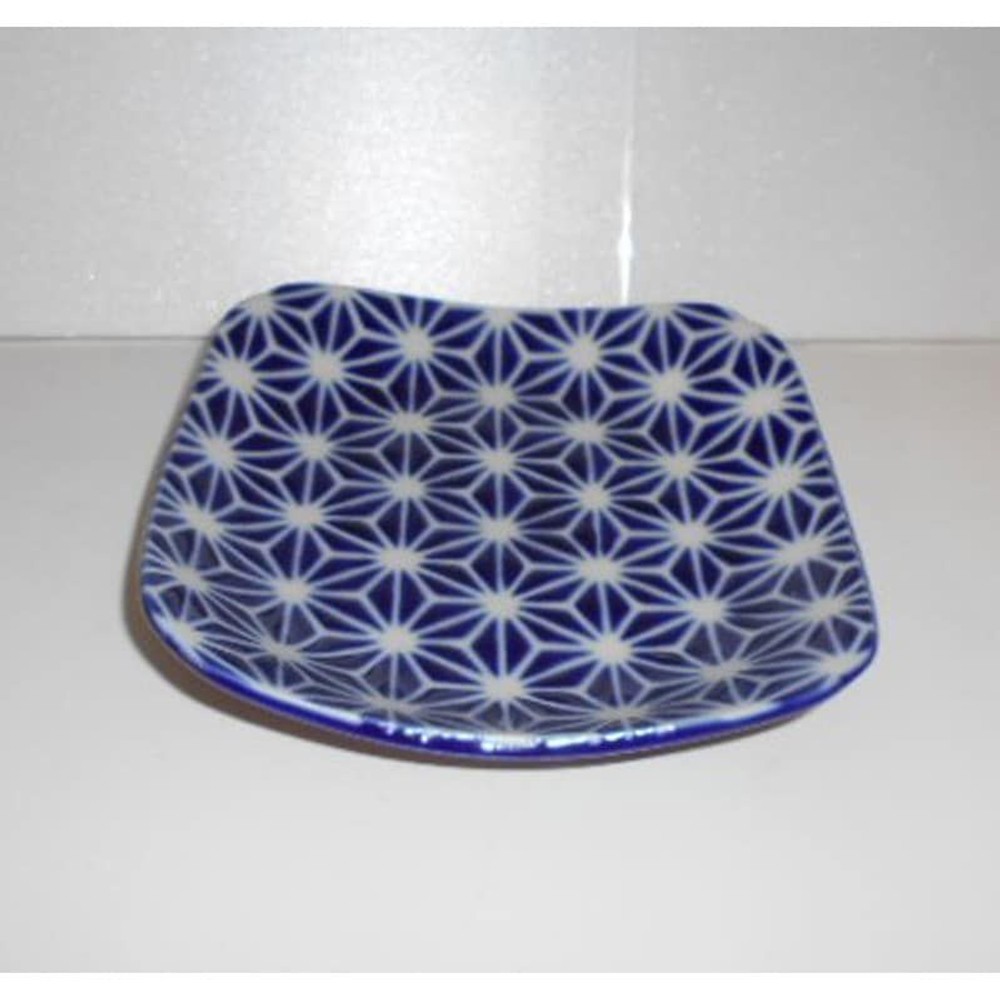 四角型5．0皿　瑠璃小紋麻, その他カラー１, その他サイズ１