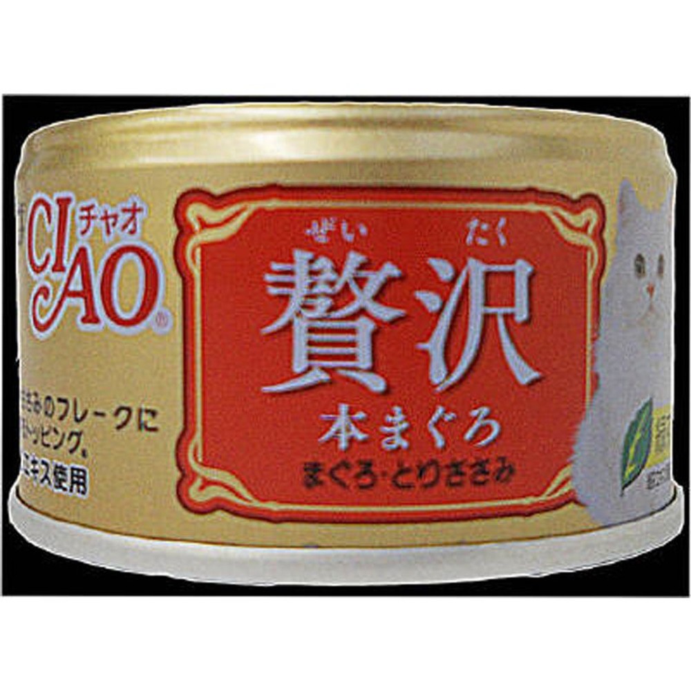 チャオ　贅沢本まぐろ　まぐろ・とりささみ　80ｇ, まぐろ・とりささみ, 80g