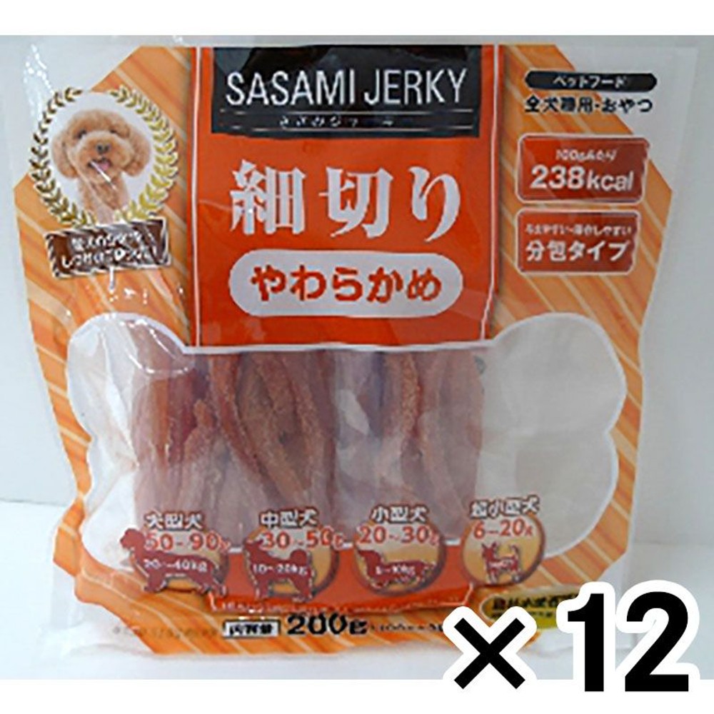 ささみジャーキー細切り200ｇ（100ｇＸ2） &times;12個セット, その他カラー１, その他サイズ１