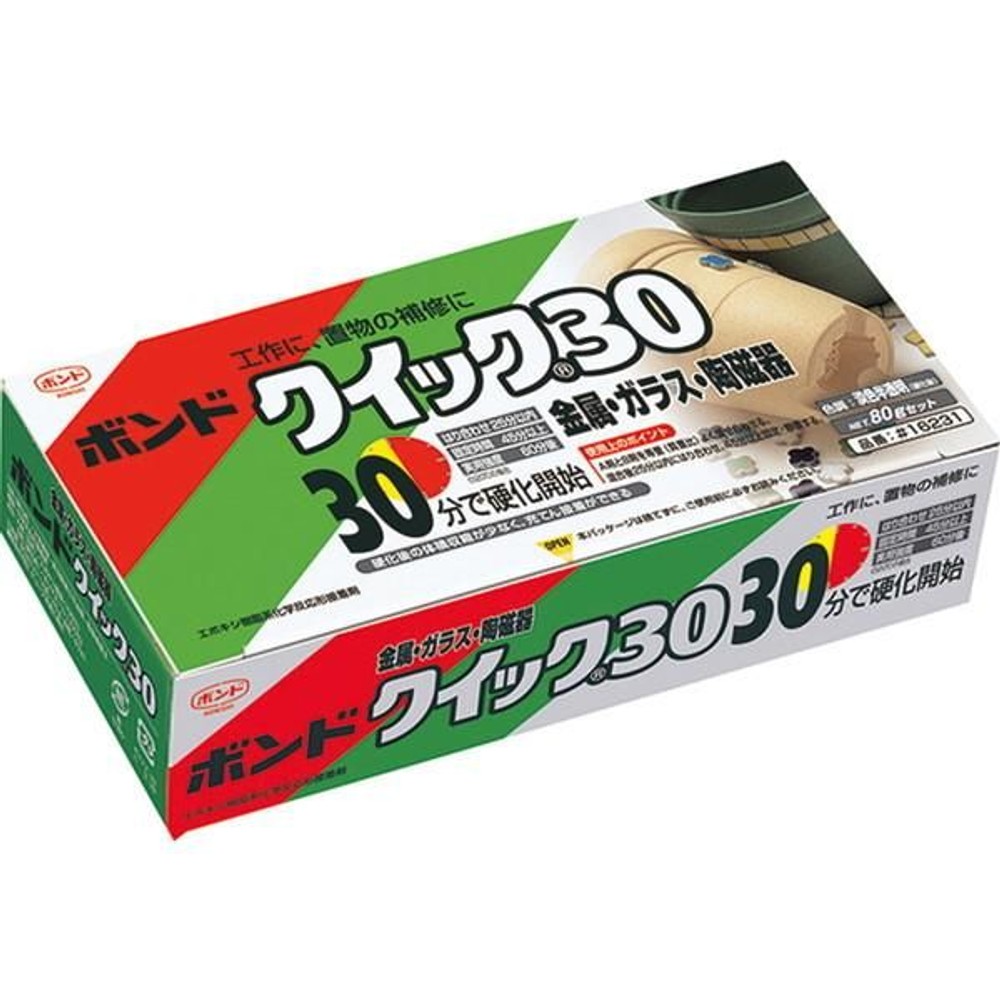コニシ ボンド クイック30 80gセット, 淡色透明, 80g