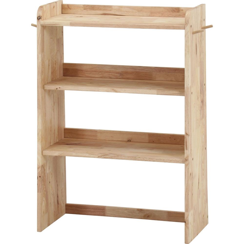 不二貿易 ＮＳ　壁面収納ユニット　トップ３段シェルフ【メーカー直送・代引不可】, ナチュラル, 幅700mm&times;奥行340mm&times;高さ1000mm