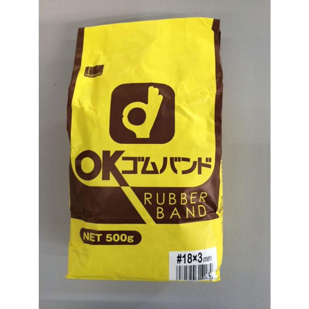 ゴムバンド500ｇ袋入　　　　200号, アメ#12, 12号×1mm