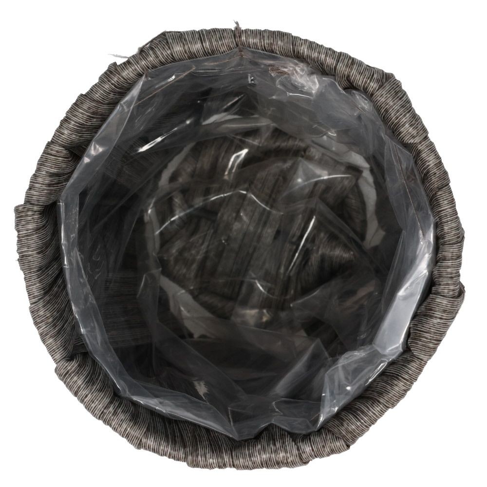 ビニールバスケット　Ｍ　クロス, グレー, M