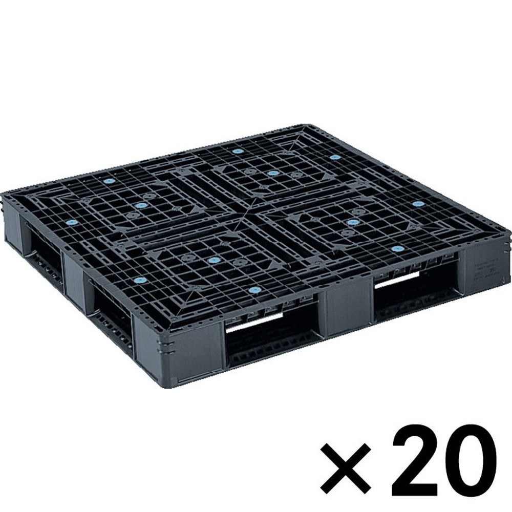 サンコー パレットＤ4ー1111ー3 ×20個セット【メーカー直送・代引不可】【法人限定】, ブラック, 20P