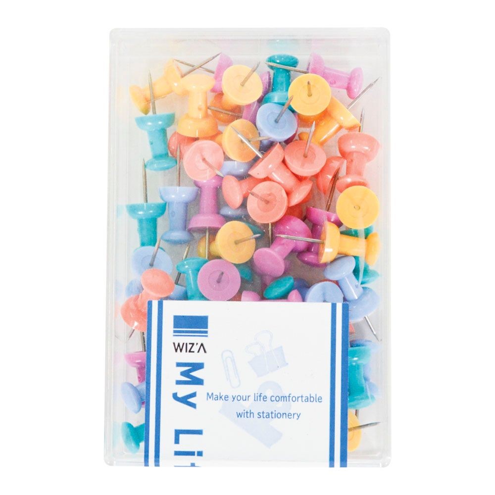 ウイザ WIZ'Aダルマ画鋲　パステル60本入, パステル, 60本入