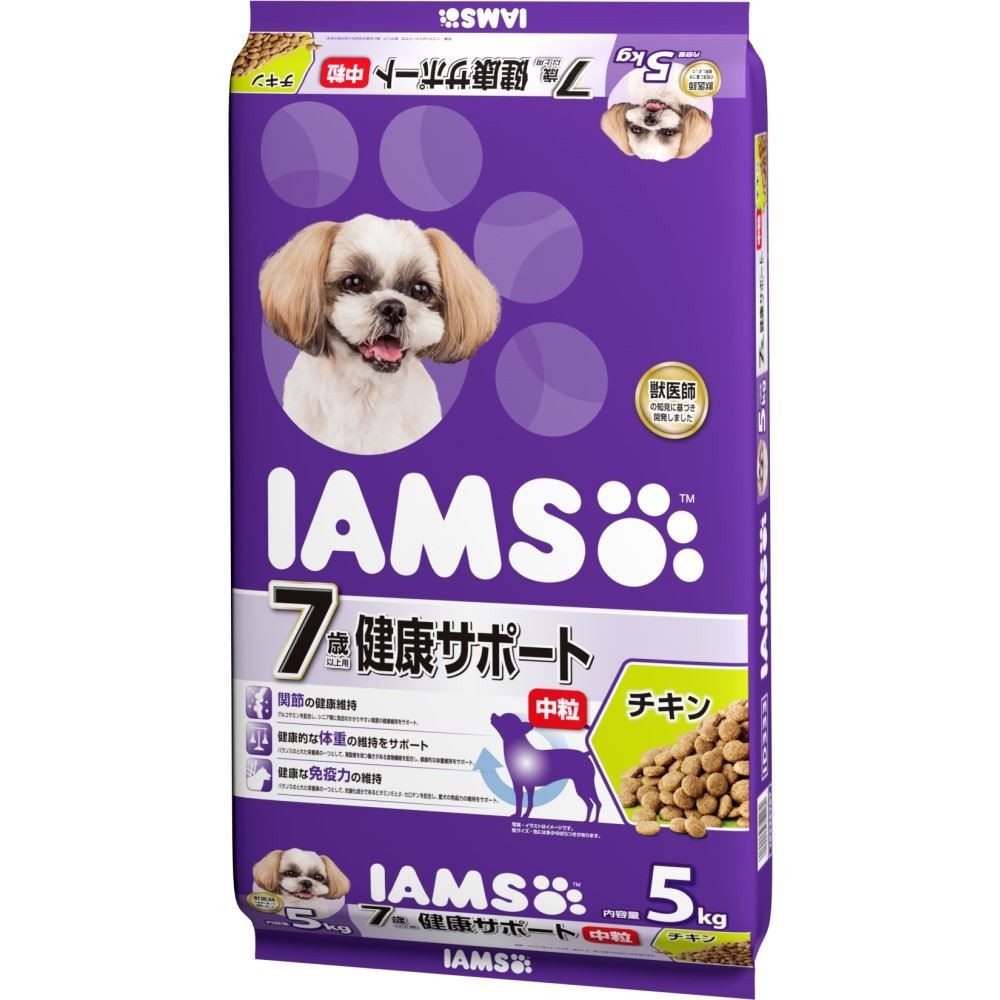 アイムス IAMS 7歳以上用 健康サポート チキン 5kg, チキン, 5kg