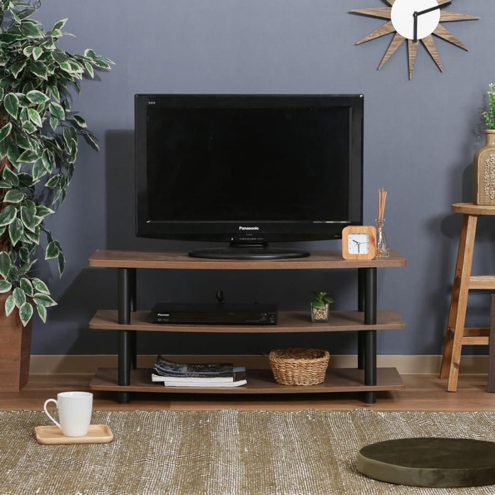 不二貿易  ＴＶラック　90 【メーカー直送・代引不可】, ブラウン, 90cm幅