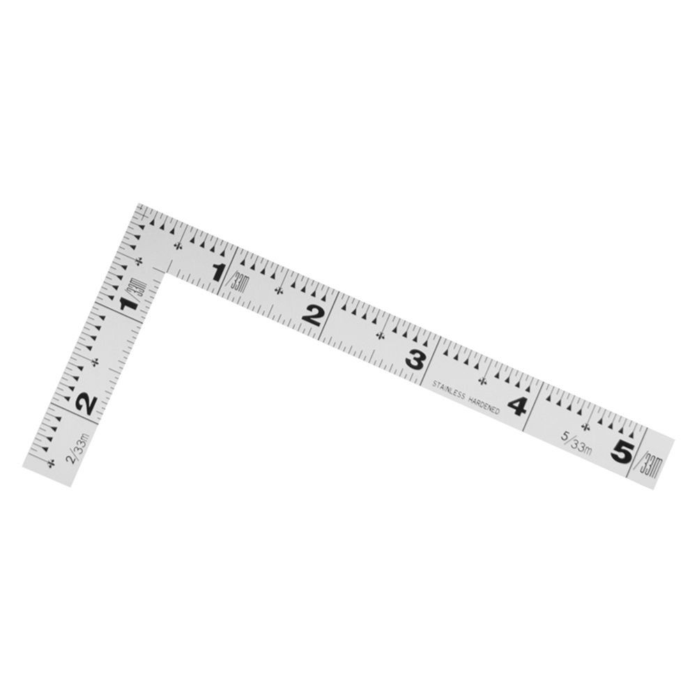 曲尺平ぴた シルバー 15cm/5寸併用目盛, シルバー, 15cm