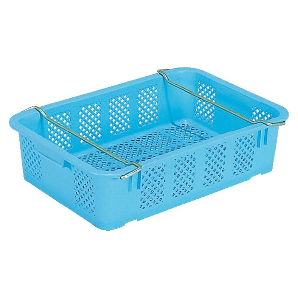 サンコー サンテナー A#40 PE ハンドル付 ライトブルー 104021-01 &times;10個セット【メーカー直送・代引不可】【法人限定】【日祝配送不可・時間指定不可】, ライトブルー, 10P