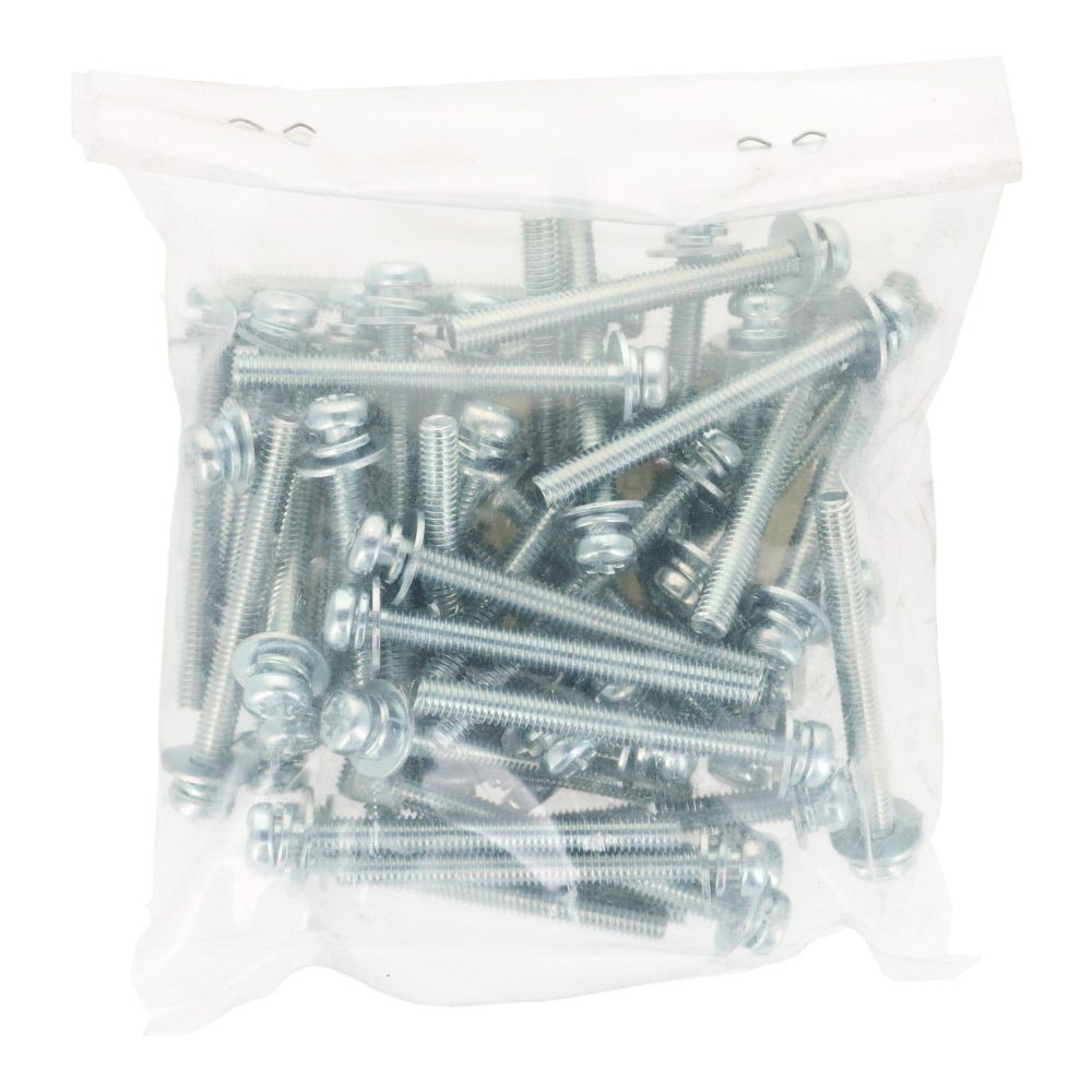 ユニクロ　座金組込ねじ　Ｐー３　Ｍ４&times;４０　５０個入り, ねじ, M4&times;40