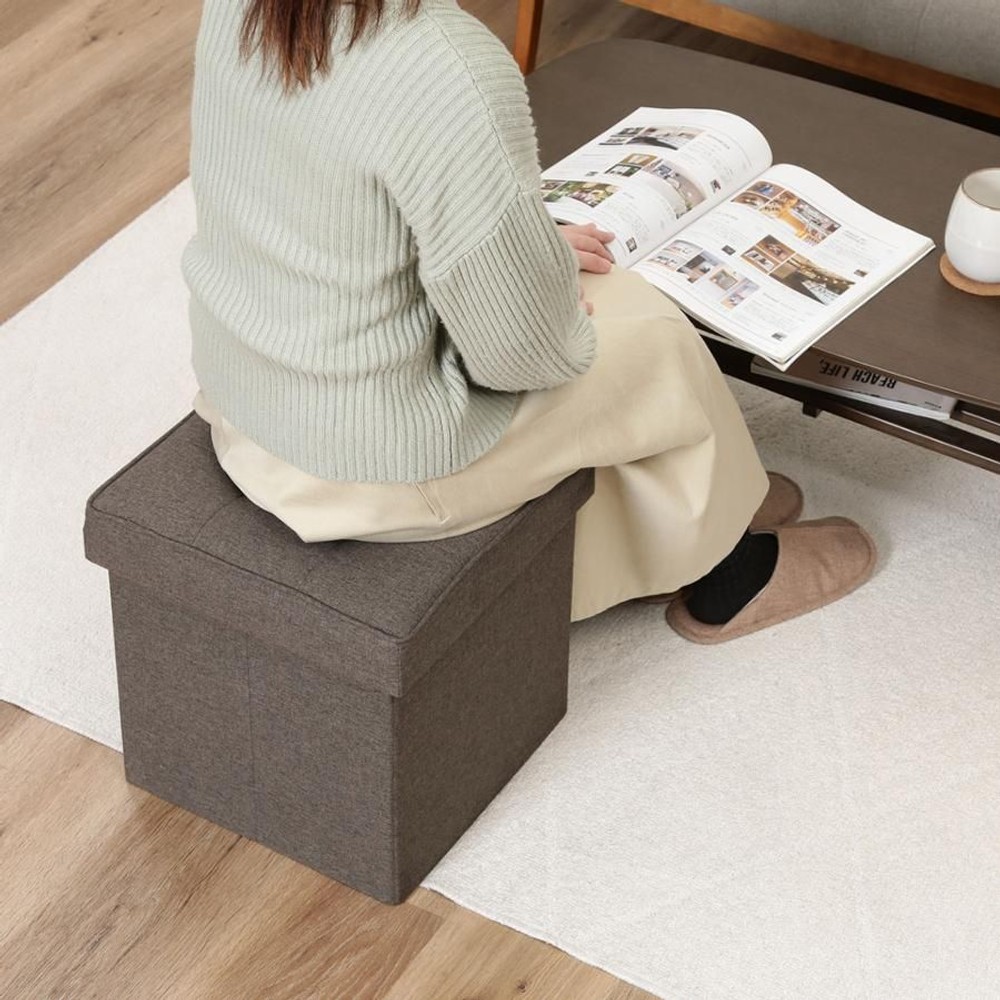 不二貿易  ディノ　ボックススツール　Ｗ38 【メーカー直送・代引不可】, ベージュ, 38cm幅