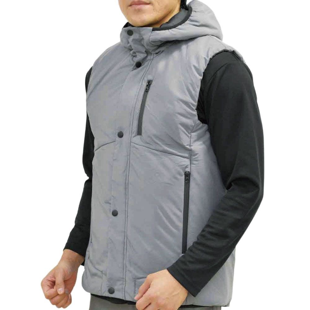 ThermaX HOODED VEST グレー, グレー, Mサイズ