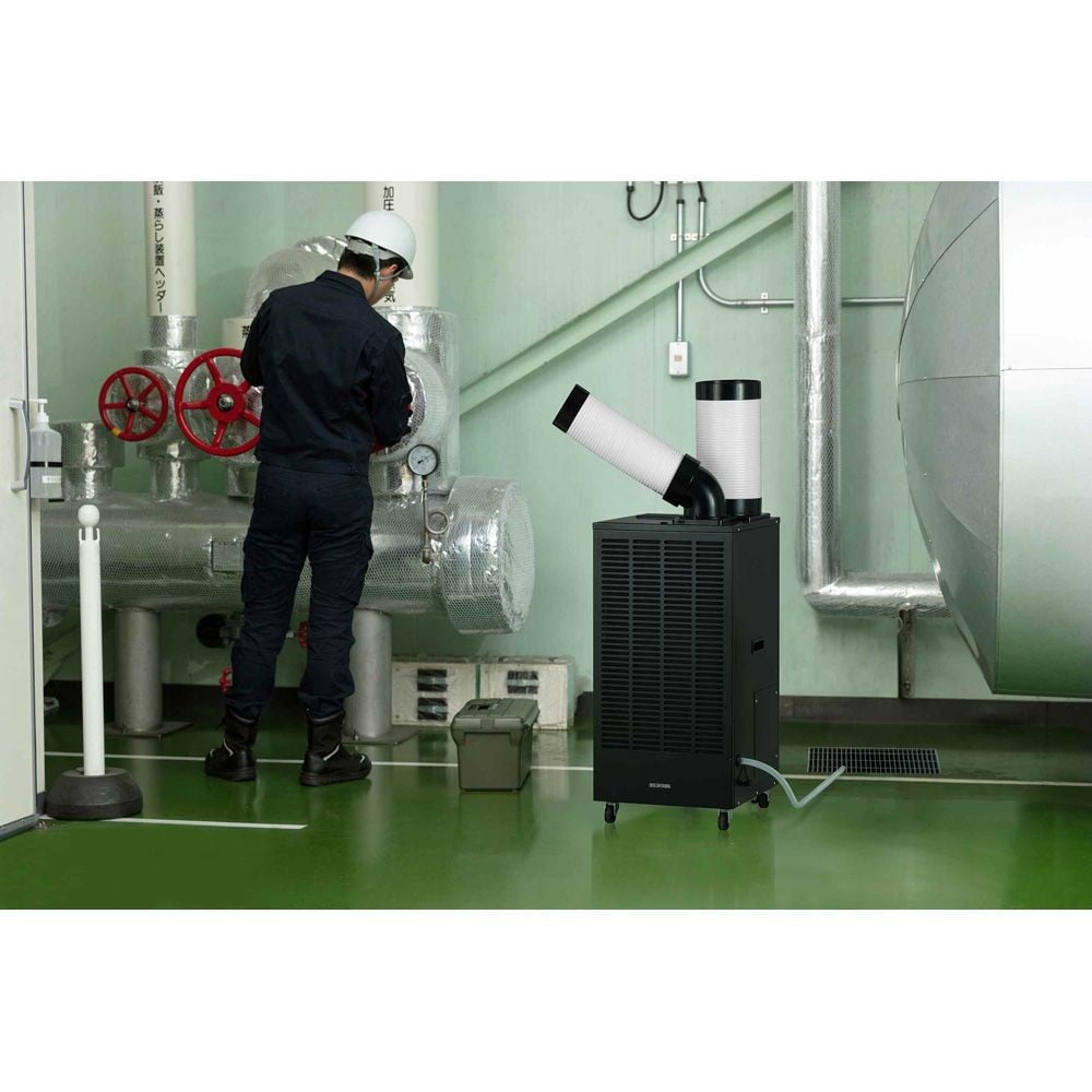 アイリスオーヤマ スポットクーラー 2.5kW ISAC-2501U-B, ブラック, 幅400mm&times;奥行430mm&times;高さ825mm