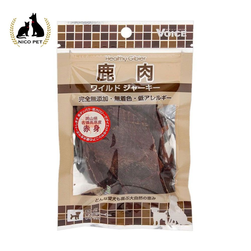 ヴォイス ヘルシージビエ 鹿肉ワイルドジャーキー 赤身 15g, 赤身, 15g