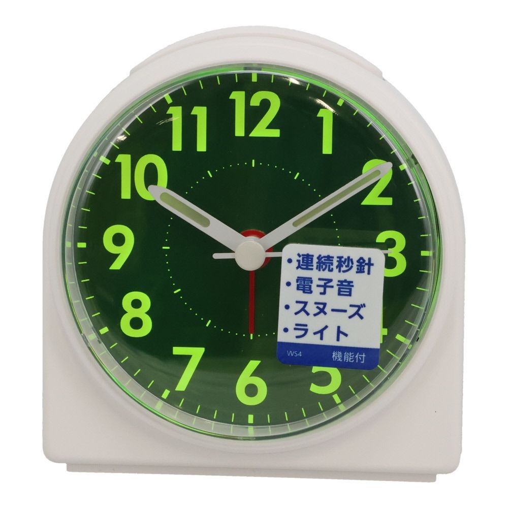ウィザ WIZ'A コンパクトなアナログ目覚まし時計, ホワイト, WIZA-T048