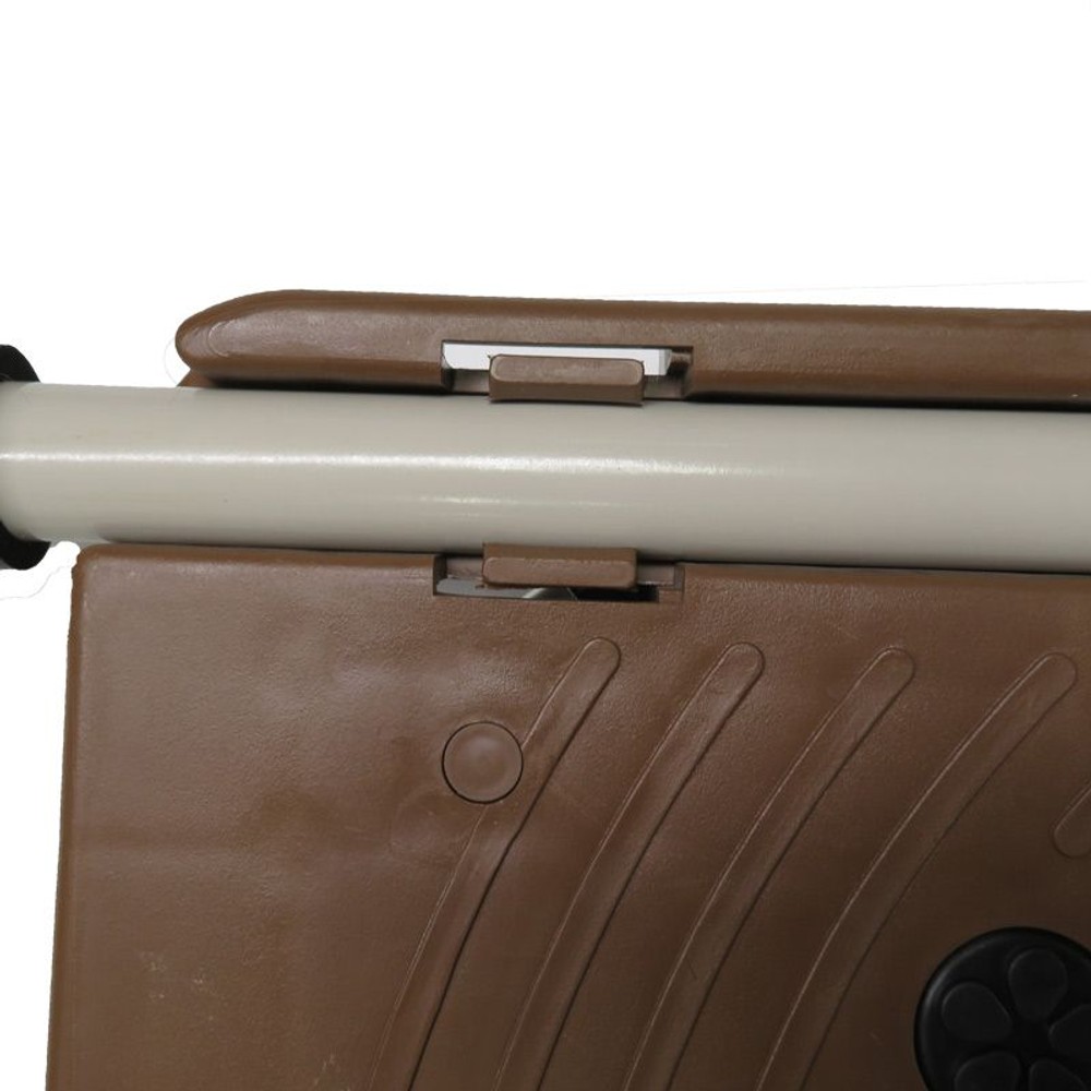 音が静かなハンドル収納式台車　ブラウン, ブラウン, 4.7kg