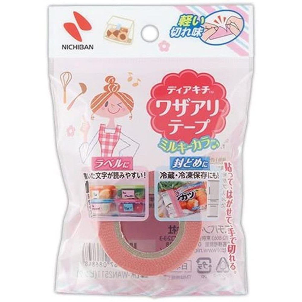 ニチバン　ワザありテープ, ピンク, 25mm×6m
