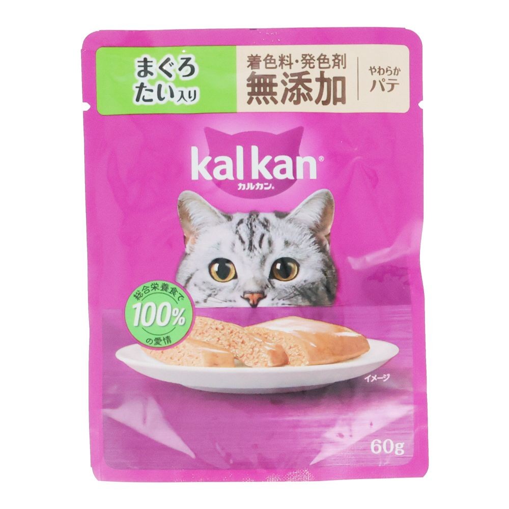 カルカンパウチ　やわらかパテ　まぐろ　たい入り　無添加, パテ　まぐろたい入り　無添加, 60g