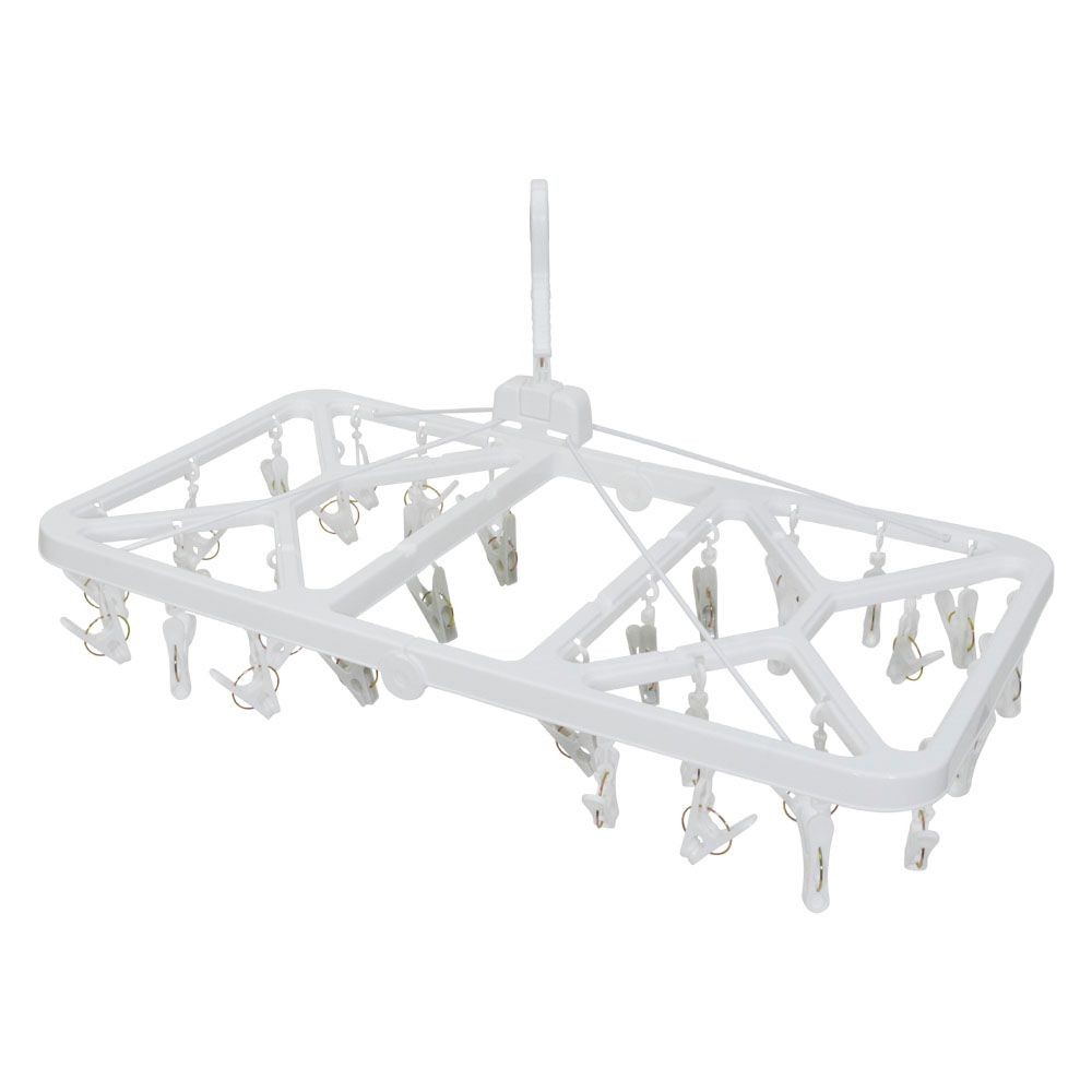 WIZ'A ウィザ ピンチが回転して干しやすい洗濯ハンガー３２ピンチ, ホワイト, 32P