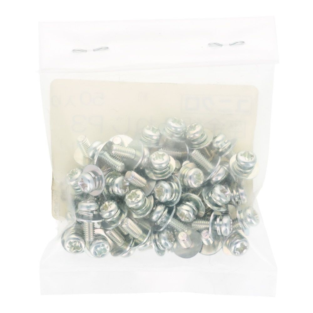 ユニクロ　座金組込ねじ　Ｐー３　Ｍ３&times;８　５０個入り, ねじ, M3&times;8