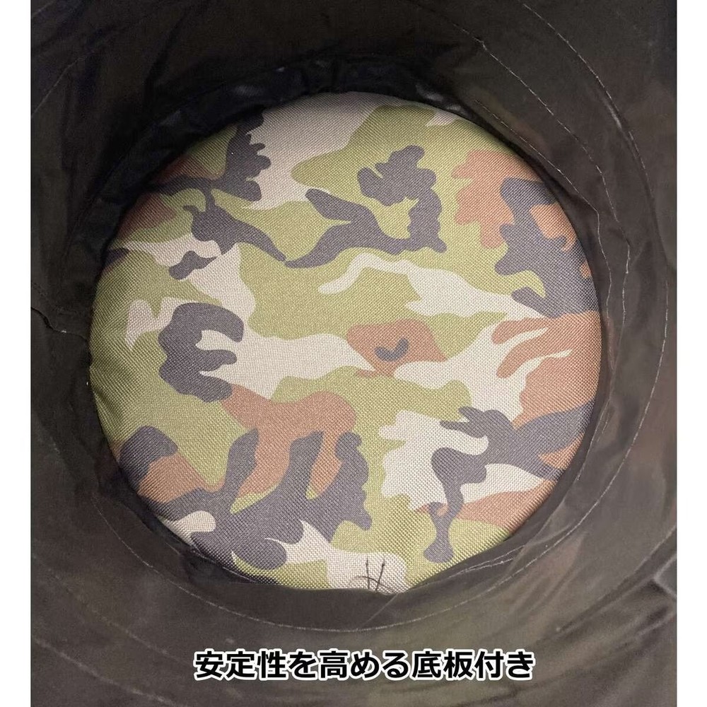 ワークマスター 電工バケツ スプリングバック ラウンド型 迷彩 27cm WM-3100M, 迷彩, 直径27cm