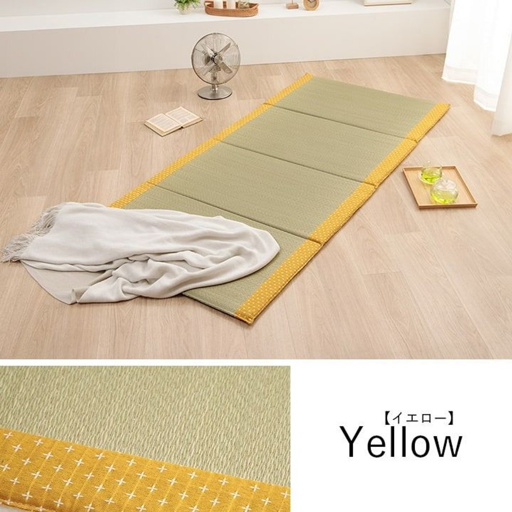 寝具 マット マットレス い草 コンパクト 調湿効果 抗菌防臭 90&times;200cm, グリーン, 90&times;200cm