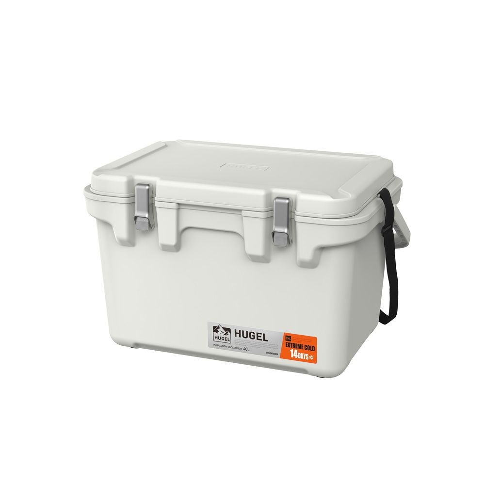 アイリスオーヤマ HUGEL 真空断熱クーラーボックス 40L アッシュホワイト, アッシュホワイト, 40L
