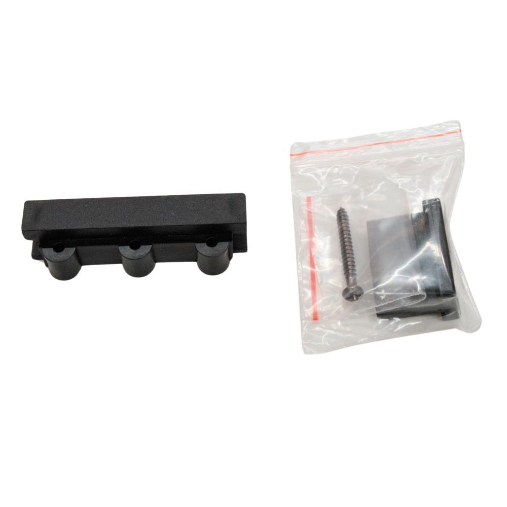 木粉樹脂デッキベランダ敷用端部固定具（ビス入）, 黒, 固定具（ビス入）