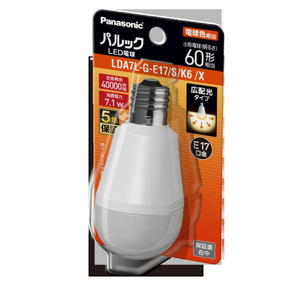 小型ＬＥＤ60Ｗ／ＬＤＡ7ＬＧＥ17ＳＫ6Ｘ／電球色, その他カラー１, その他サイズ１