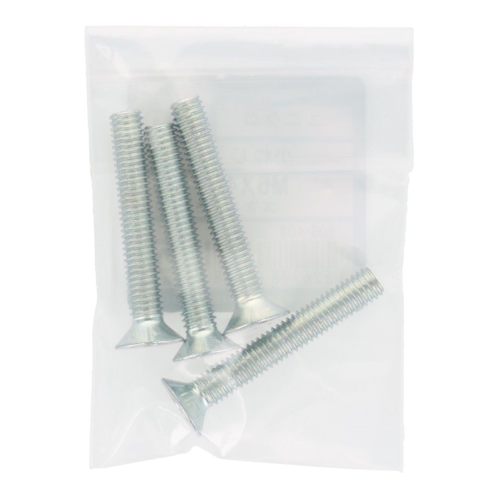 小ねじ　皿　ユニクロ　Ｍ６&times;４０ｍｍ　４本入, シルバー, M6&times;40mm