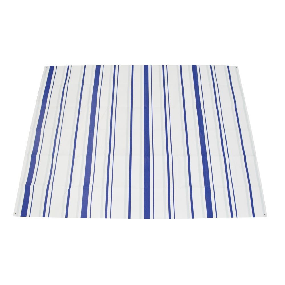 ソフトクッションレジャーシート　ストライプ, ブルー／グレー（S）, Sサイズ