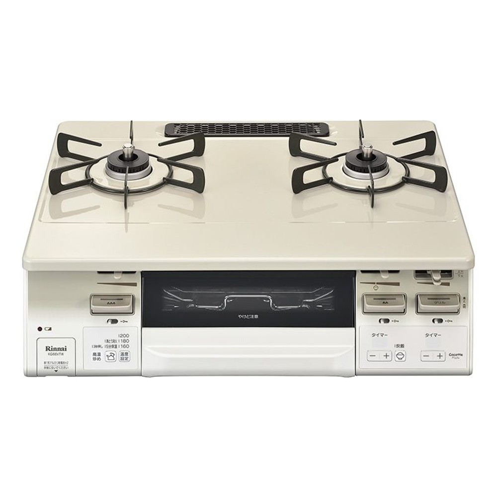 リンナイ ガステーブル KG66VTAWL 左強火 カフェベージュ, カフェベージュ-都市ガス, 13A