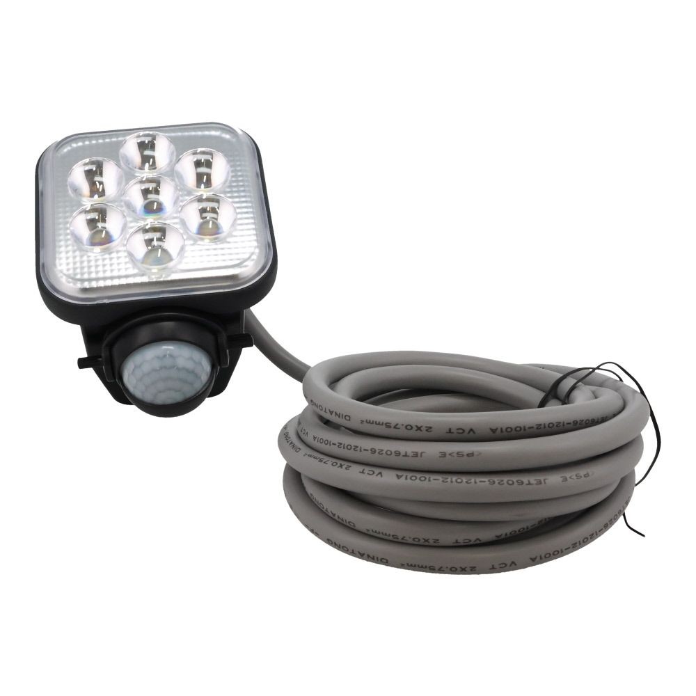 １１Ｗ×１灯　フリーアーム式ＬＥＤセンサーライト　コンセント式　ＬＡＬー１０１１, ブラック, LAL-1011