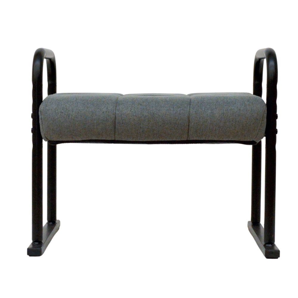 高さが変えられるオットマン, グレー, 幅480mm&times;奥行370mm&times;高さ200mm