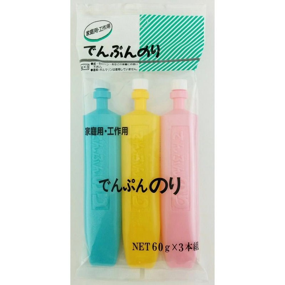 ミツエ　ノーホルでんぷんのりチューブ　60ｇ×3本, その他カラー１, その他サイズ１