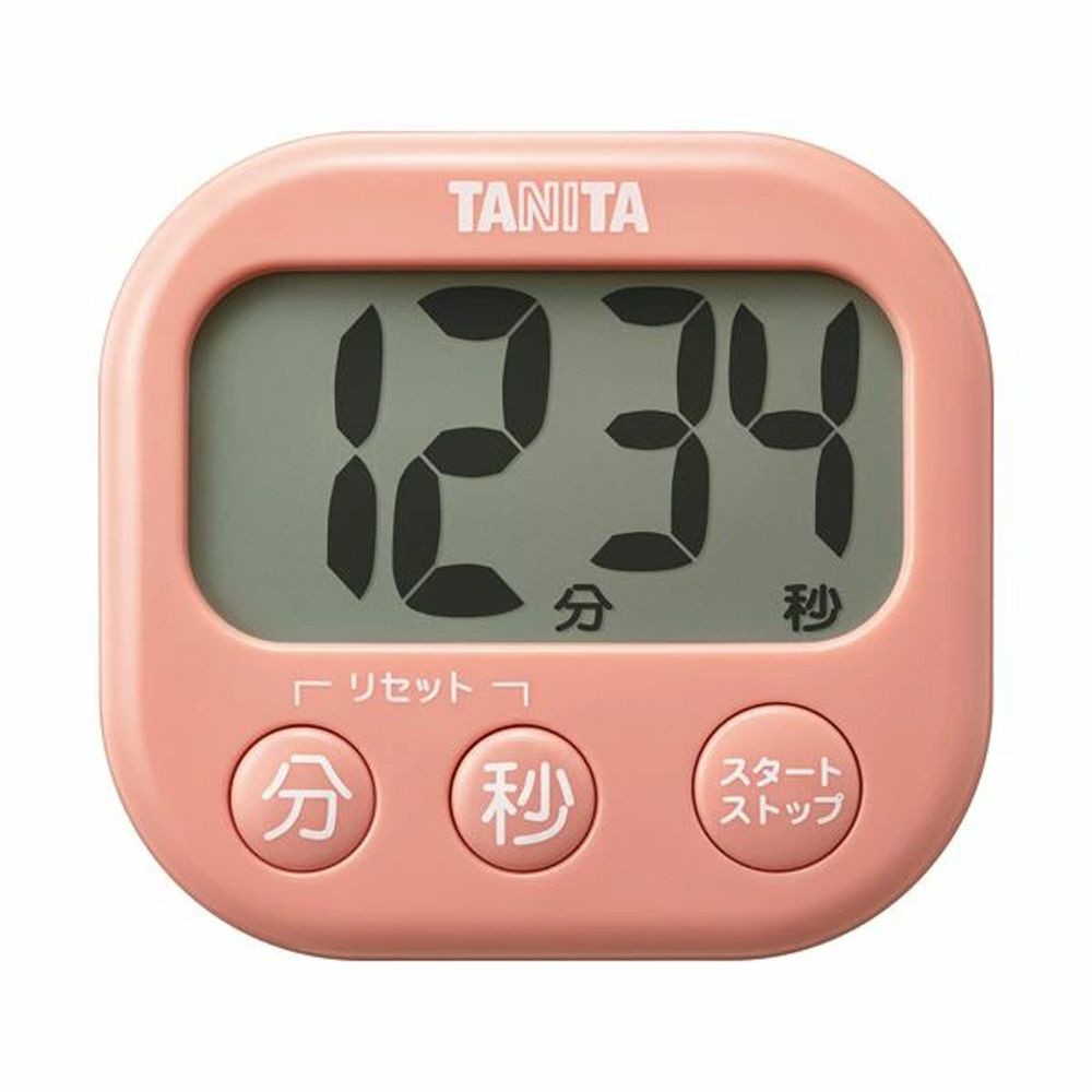 タニタ 抗菌でか見えタイマー TD429, アイボリー, 幅82mm&times;奥行23mm&times;高さ76mm