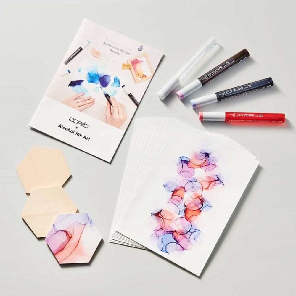 コピックアルコールインクアートセット 02( 木製パネル付き ) 12517005, 2( 木製パネル付き ), インクアートセット