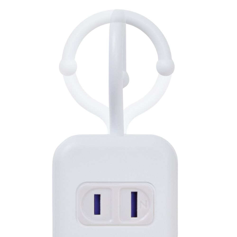 ウィザ WIZ'A フック付きマグネットタップ５個口 ２ｍ, ホワイト, 2.0m