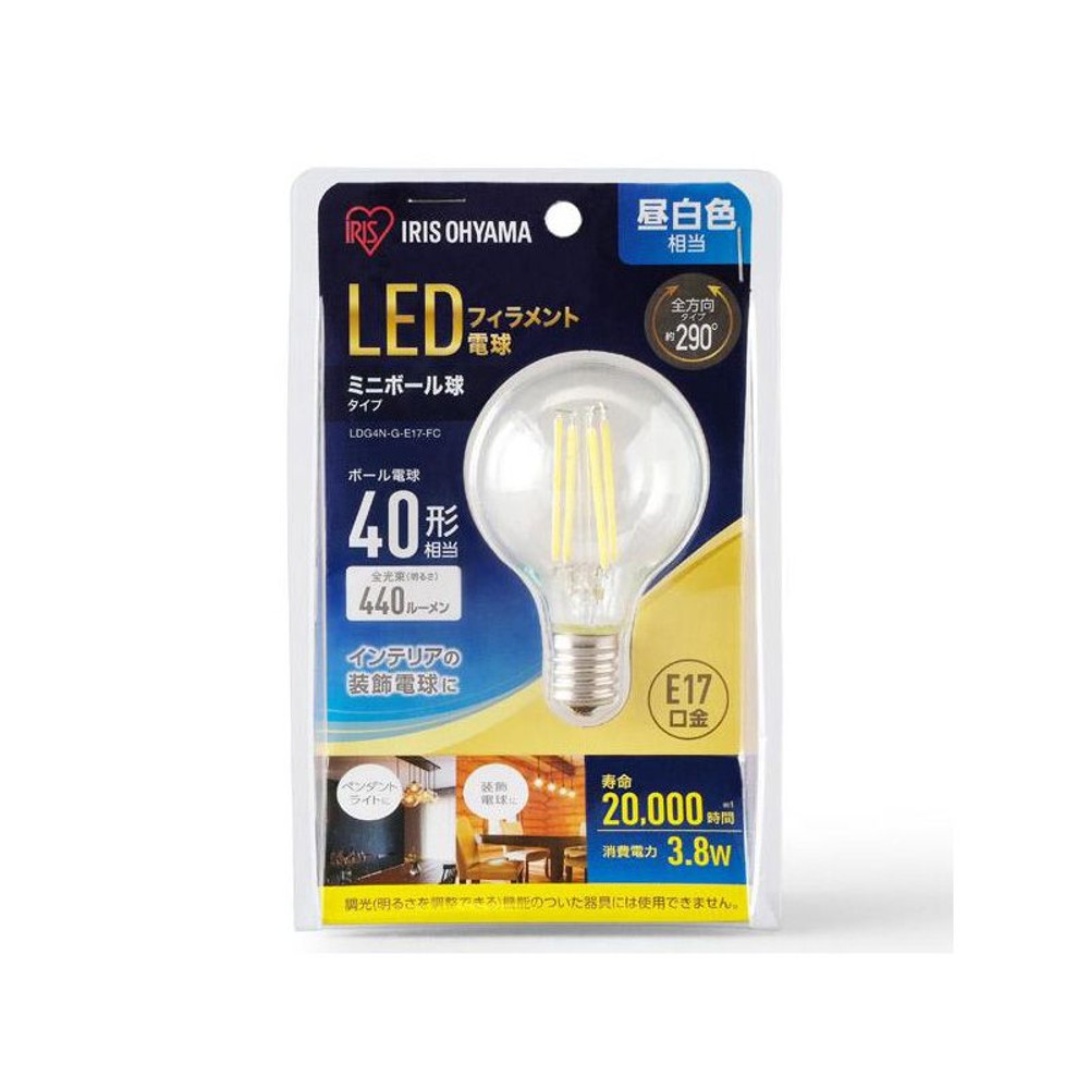 ＬＥＤミニボール球40Ｗ相当Ｅ17昼白色, その他カラー１, E17 40Ｗ形