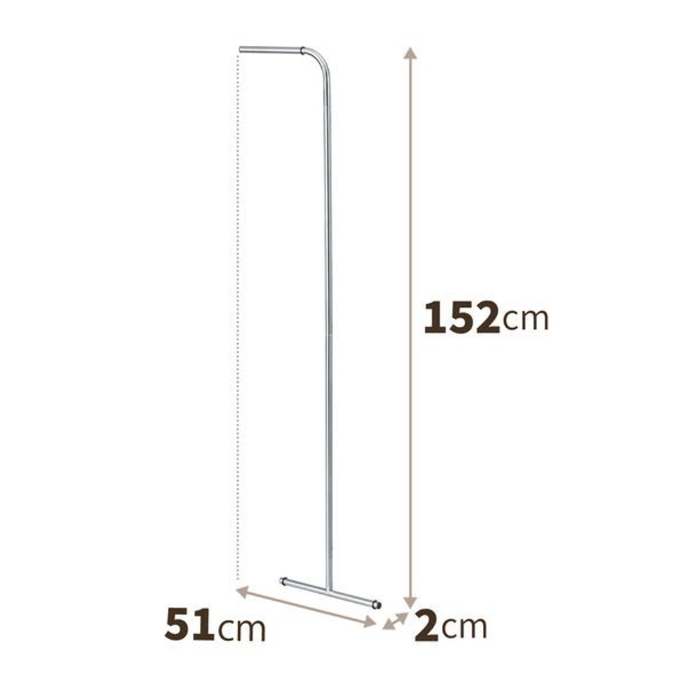 天馬 ポーリッシュ インテリア物干し スリムハンガー PSI-09, ステンレス, 幅350×奥行390×高さ1500mm