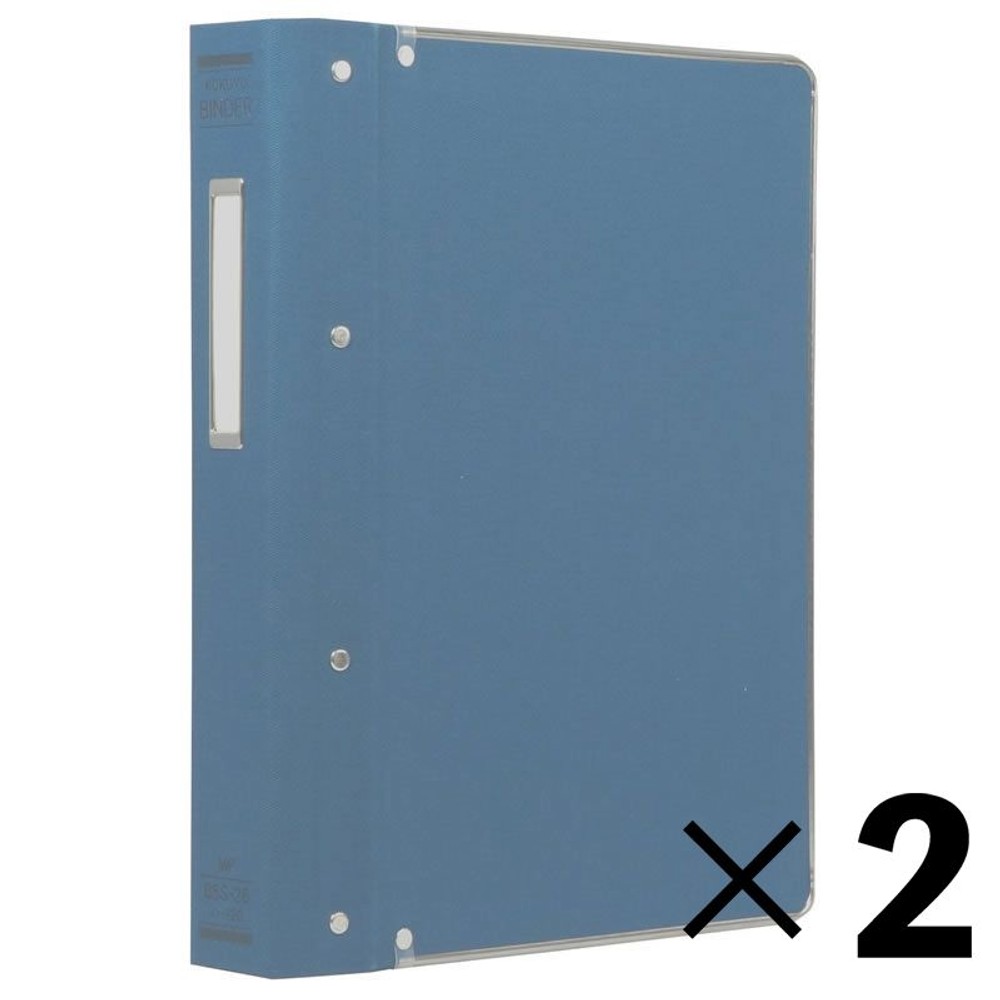 【2冊セット】コクヨ　カラーバインダー　布張り　ハｰ120B【メーカー直送・代引不可】, 青, B5-S