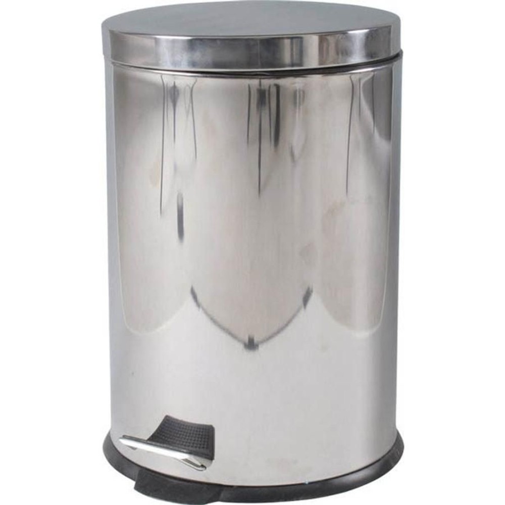 ステンレス　ラウンドペダルペール【メーカー直送 代引不可】, ステンレス, 5.0L