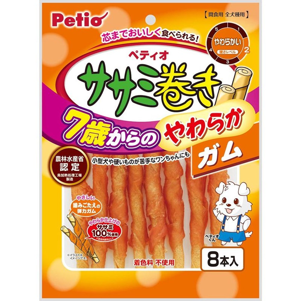 ＰＴ　ササミ巻き7歳から柔らかガム　8本, その他カラー１, その他サイズ１