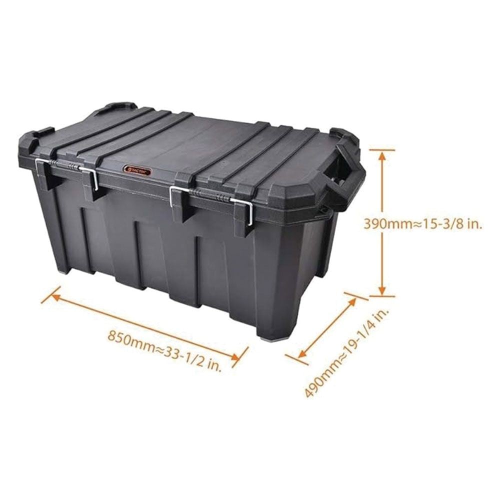 タクティクス コンテナボックス 85L 幅850&times;奥行490&times;高さ390mm, 黒, 85L