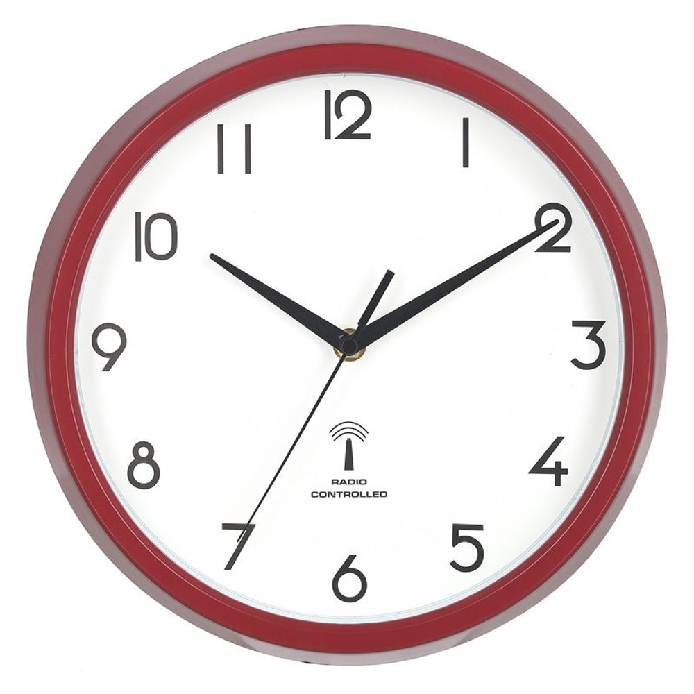 電波掛時計　カペラ　27ｃｍ（27266）, レッド, 27cm