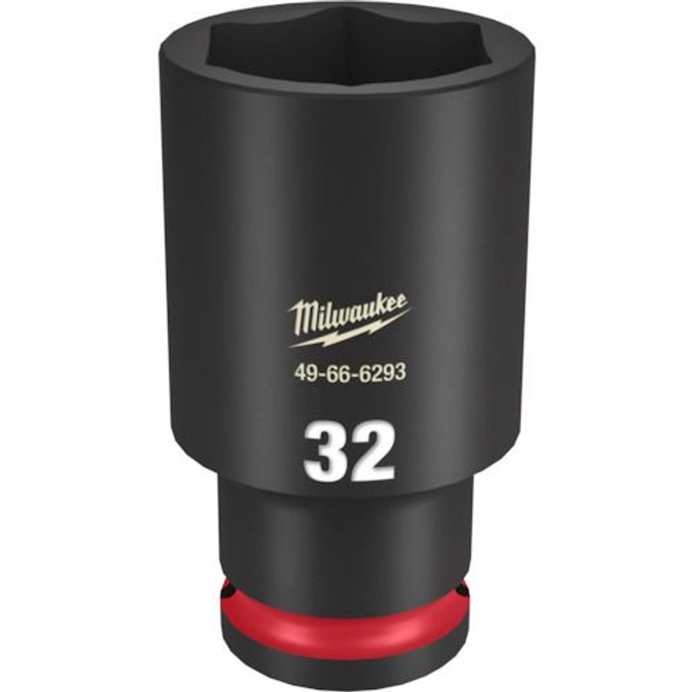 milwaukee SHOCKWAVE IMPACT DUTY ディープインパクトソケット 1/2インチ(12.7mm)角 32mm, 49-66-6293, 32mm