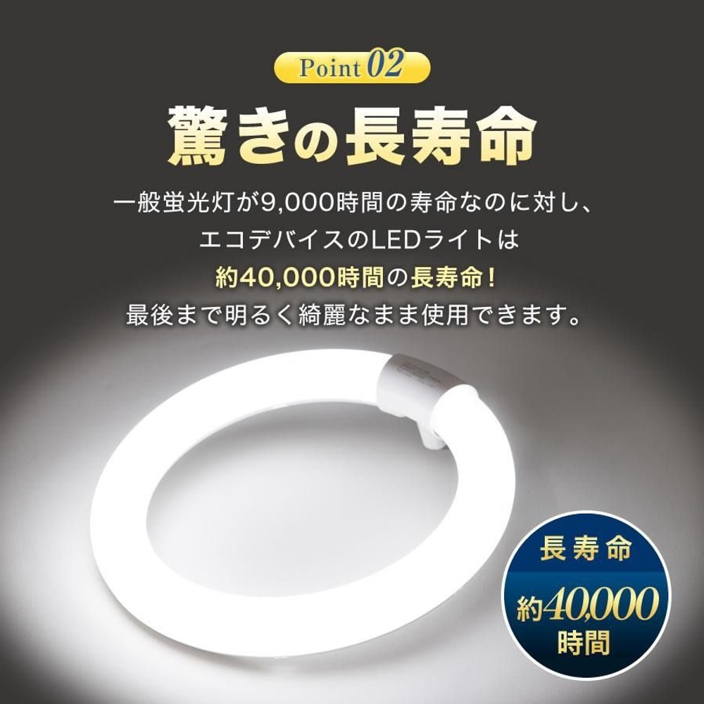 エコデバイス LEDサークルランプ 昼光色 32W, 昼光色, EFCL32LED/28N