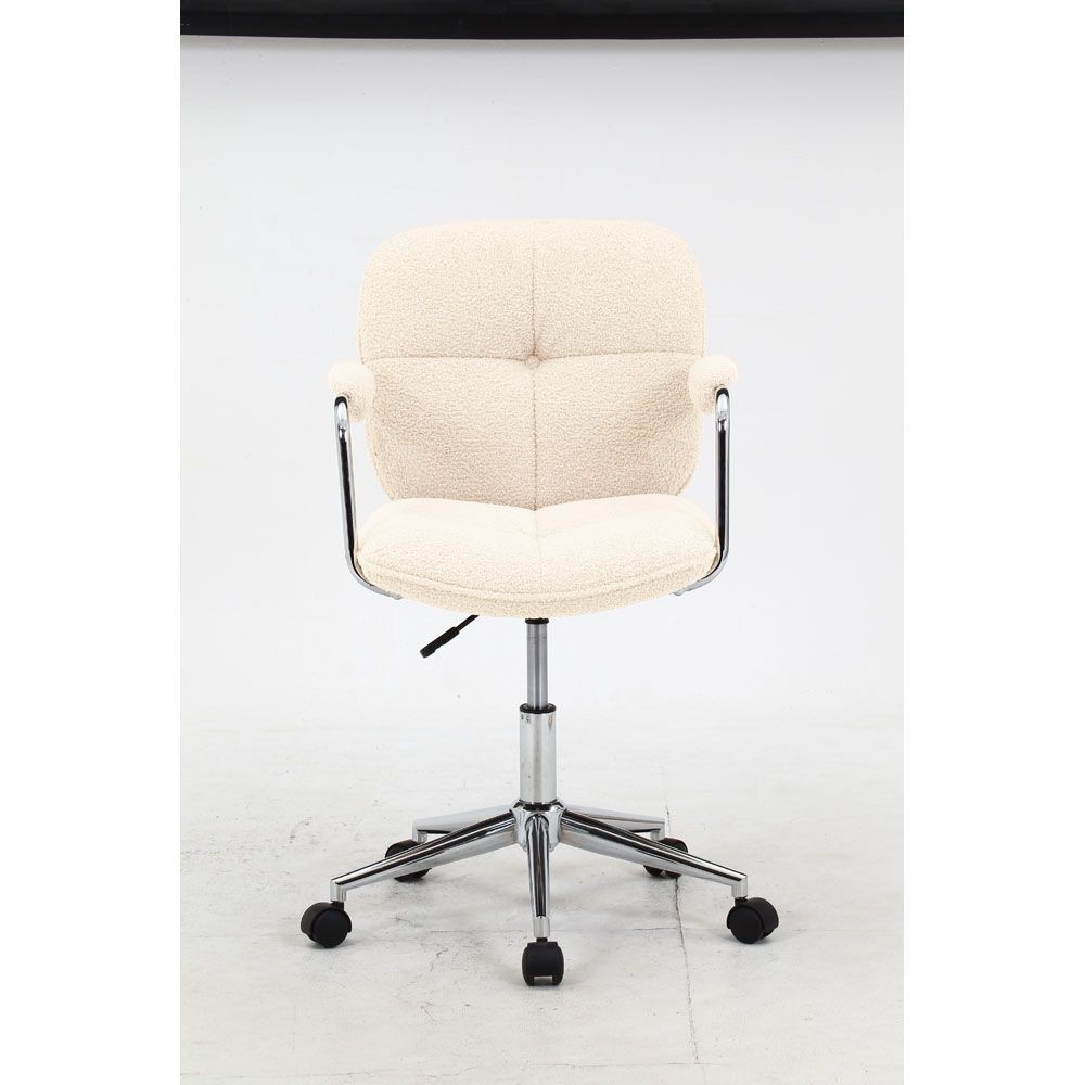 不二貿易 オフィスチェア　ルル　ＷＨ【メーカー直送・代引不可】, ホワイト, 幅550mm&times;奥行670mm&times;高さmm