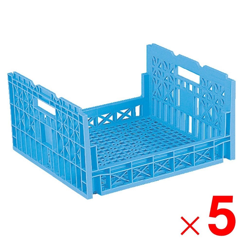 サンコー サンテナー D#60M ライトブルー 106002-00 &times;5個セット【メーカー直送・代引不可】【法人限定】【日祝配送不可・時間指定不可】, ライトブルー, 5P